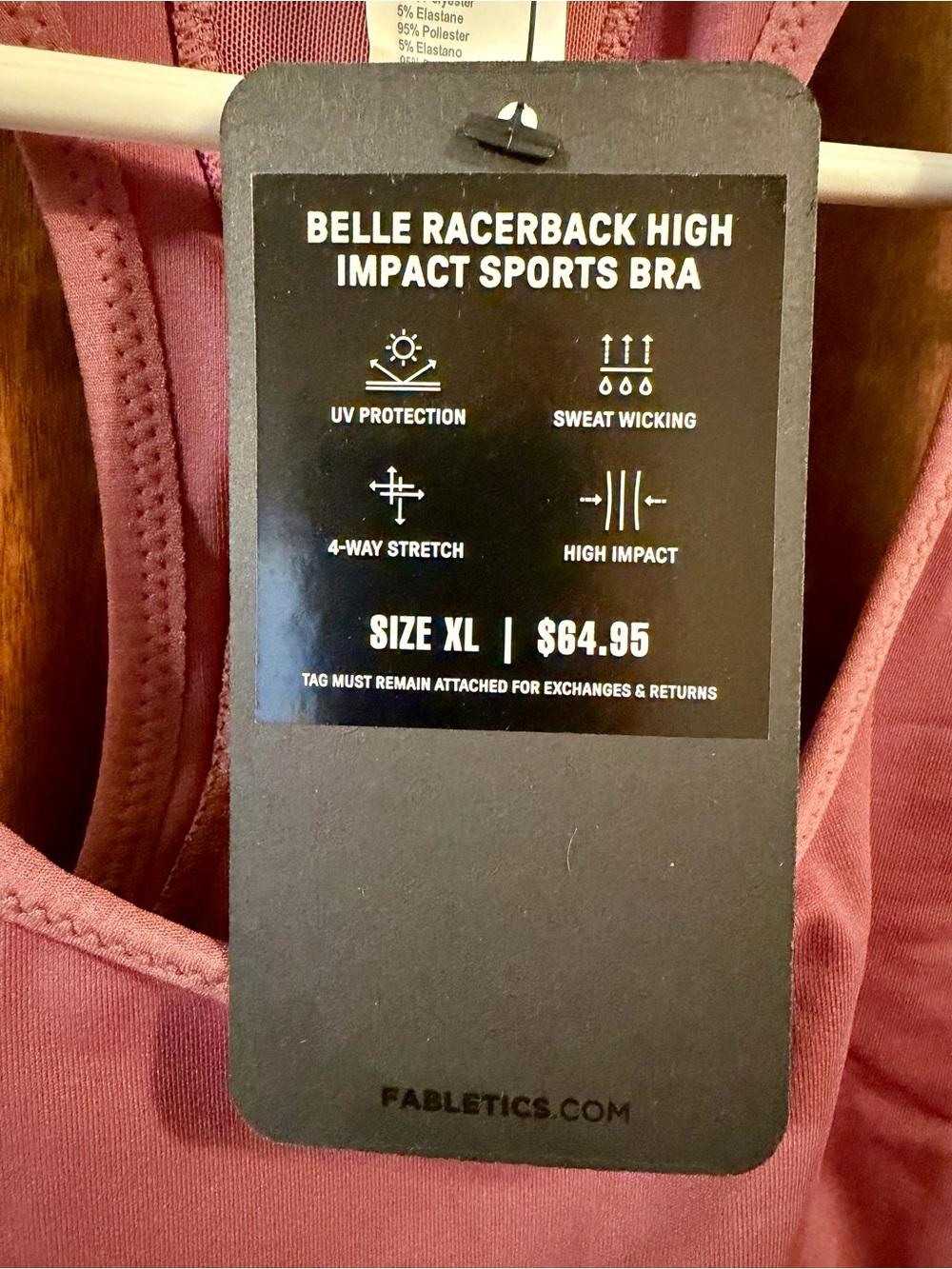 Fabletics Racerback High Impact Sports Bra - Picture 4 of 4